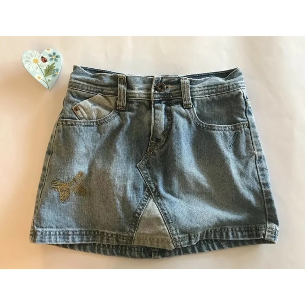 Levi’s Girls Butterfly Embroidered Skort Size M